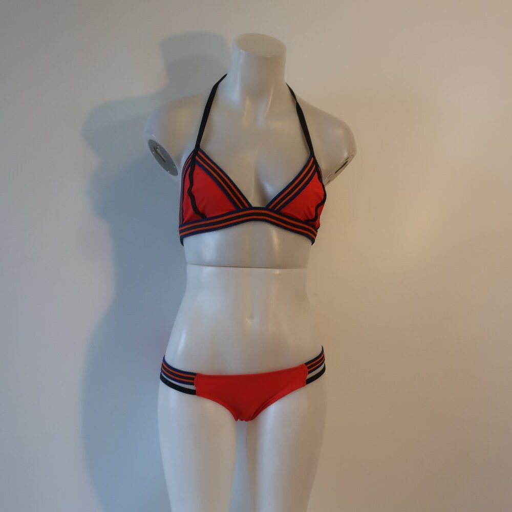 Womens RYE Major Hotty Red, Blue, Black 2PC Bikini Swimsuit M